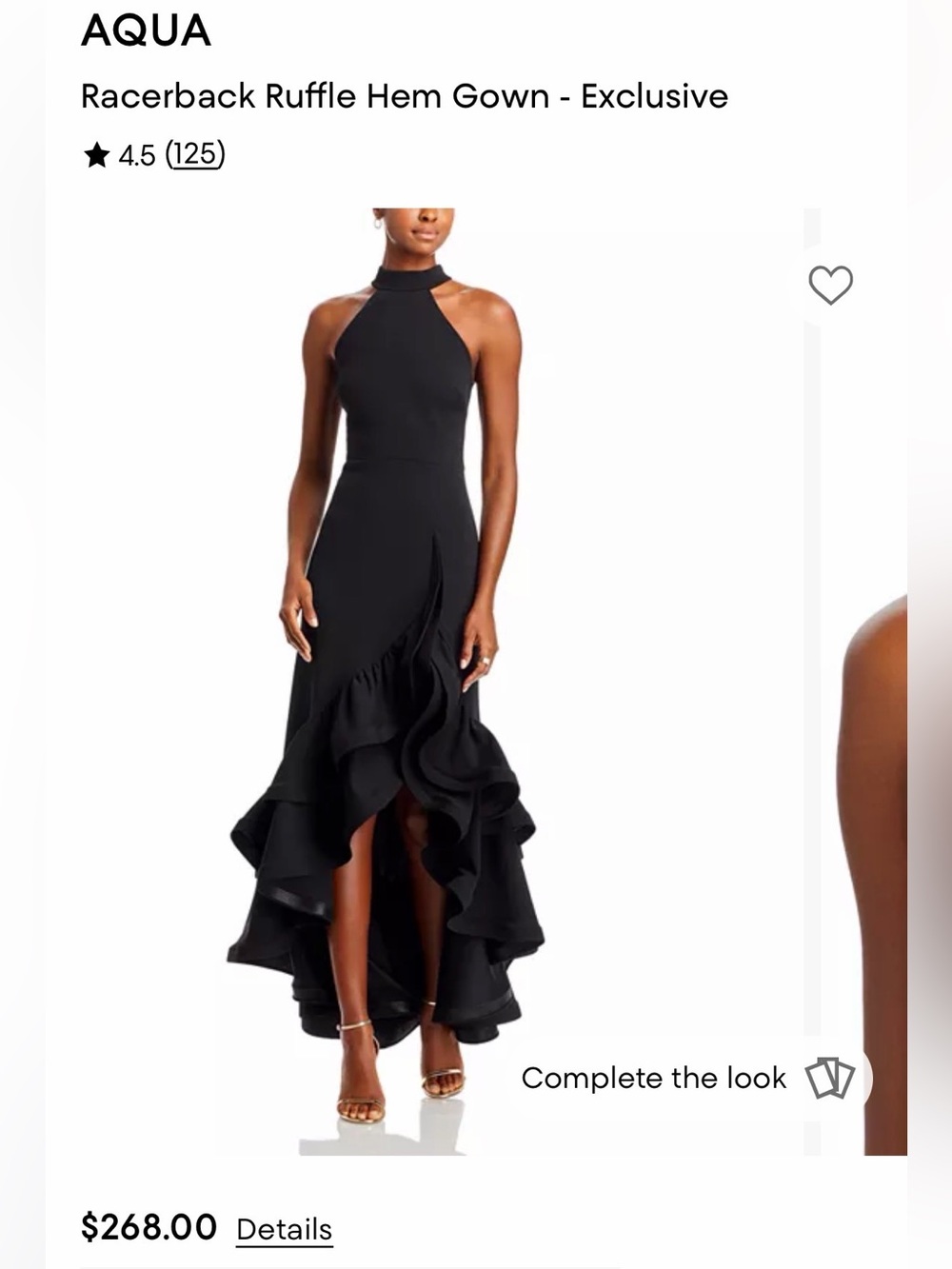 Aqua Black Gown